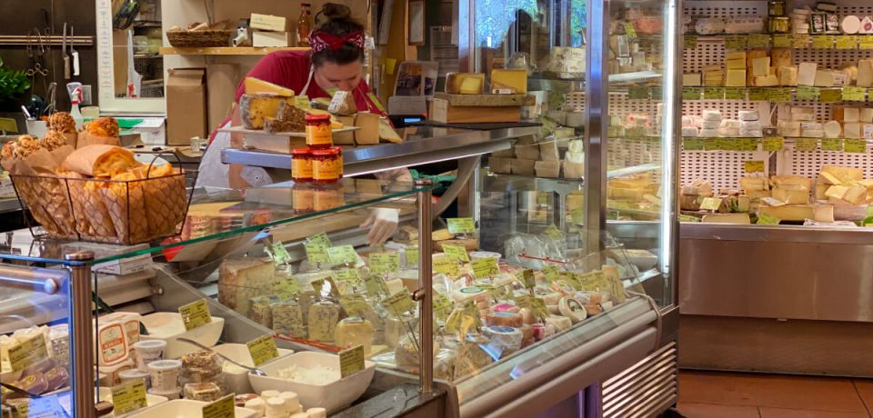 cheese counter and deli case